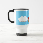 カワイイ飛んでいるフクロウハートバルーン トラベルマグ (左)