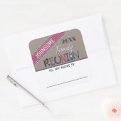 カワイイ！カスタムファミリ懇親会名タグシール スクエアシール (封筒)