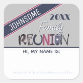 カワイイ!カスタムファミリ懇親会名タグシール スクエアシール (正面)