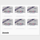 カワイイ!カスタムファミリ懇親会名タグシール スクエアシール (シート)