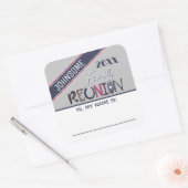 カワイイ!カスタムファミリ懇親会名タグシール スクエアシール (封筒)