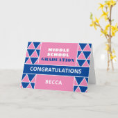 カワイイ！カスタム中学校卒業カード！ カード (黄色い花)