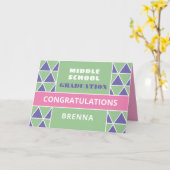 カワイイ！カスタム中学校卒業カード！カード カード (黄色い花)