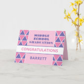 カワイイ！カスタム中学校卒業カード！カード カード (黄色い花)