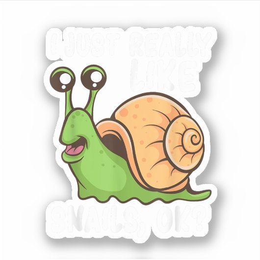 カワイイ！カタツムリ大好き！おもしろカタツムリ愛好家ギ シール (正面)