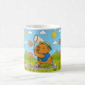 カワイイ カピバラ チョウ 名前入り マグカップ (中央)