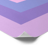 カワイイ&カラフルモノグラム文字の名前ガーリーおもしろい ポスター (角)