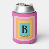 カワイイ&カラフルモノグラム文字の名前ガーリーおもしろい 缶クーラー (缶裏面)
