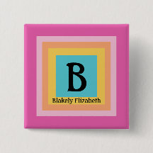 カワイイ&カラフルモノグラム文字の名前ガーリーおもしろい