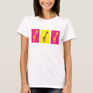 カワイイ&カートガカラフルーギラフェのカスタマイズ Tシャツ