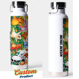 カワイイ&カートークールアニマルプリント | 名前をカスタムする ウォーターボトル