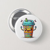 カワイイ コーヒー 缶バッジ (正面&裏面)
