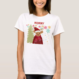 カワイイ+トナカイ+クリスマスのファミリーおそろいコーデ Tシャツ