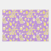 カワイイ&ハッピーイースターバンニー ラッピングペーパーシート (正面3)