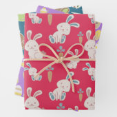 カワイイ&ハッピーイースターバンニー ラッピングペーパーシート (インサイチュ)