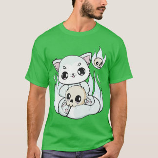 カワイイ・ハロウィンおもちゃで遊ぶArctic Fo - ホラー向け Tシャツ