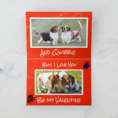 カワイイ&バおもしろいンタインのデイカード(バセットハウンズ付) シーズンカード (内部)