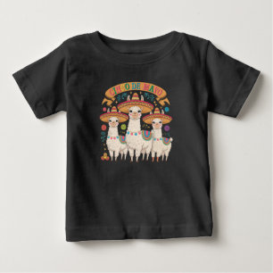 カワイイ・ラマのシンコ・デ・マヨ・フィエスタ・パーティー ベビーTシャツ