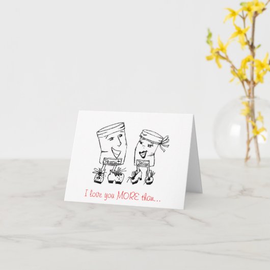 カワイイ！私はあなたのカードをもっと愛しています カード (黄色い花)