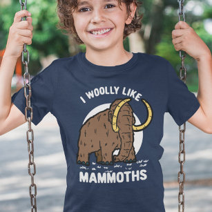 カワイウリマンモスおもしろい先史時代の動物 Tシャツ