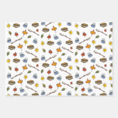 カワイエスモーレスキャンプファイアハッピーキャンパー誕生日 ラッピングペーパーシート (正面2)