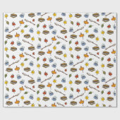 カワイエスモーレスキャンプファイアハッピーキャンパー誕生日 ラッピングペーパー (フラット)