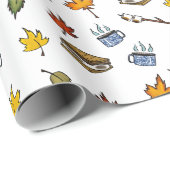 カワイエスモーレスキャンプファイアハッピーキャンパー誕生日 ラッピングペーパー (ロールコーナー)