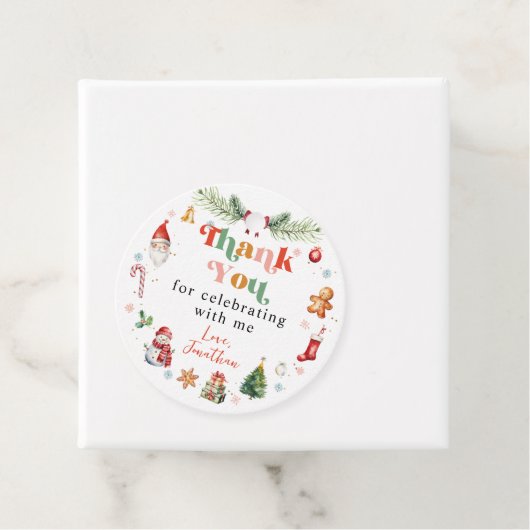 カワイオカラフルー何おもしろい初めてのクリスマス誕生日 フェイバータグ (インサイチュ)