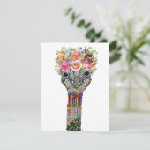 カワイオストリッチフローラクラウングリーティングカード 招待状 (スタンド正面)