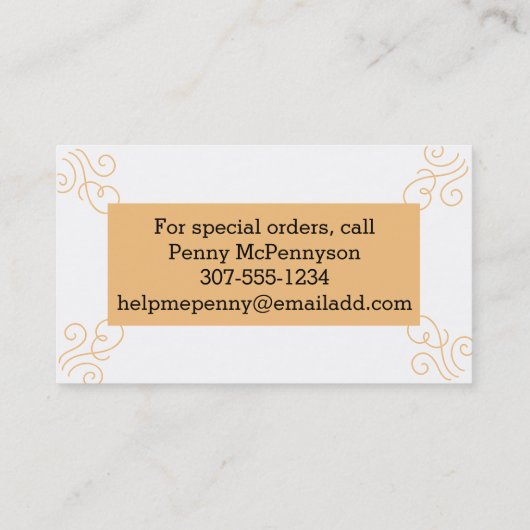 カワイオーブストーブベーキング名刺 名刺 (裏面)