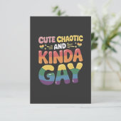 カワイカオスキンダゲイLGBTQプライド月 サンキューカード (スタンド正面)