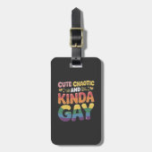 カワイカオスキンダゲイLGBTQプライド月 ラゲッジタグ (正面縦)