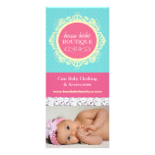 カワイカスタマイズ可能なベビーブティックラックカード ラックカード (正面)