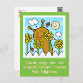 カワイカタツムリとタンデリオンフレンズ秋 ポストカード (正面/裏面)