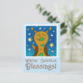 カワイカタツムリ冬至恵み シーズンポストカード (スタンド正面)