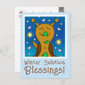 カワイカタツムリ冬至恵み シーズンポストカード (正面/裏面)