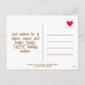 カワイカタツムリ冬至恵み シーズンポストカード (裏面)