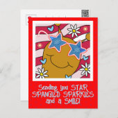 カワイカタツムリ星鋭角スマイル7月4日 シーズンポストカード (正面/裏面)