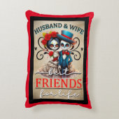 カワイカップル砂糖スカル アクセントクッション (裏面(縦))