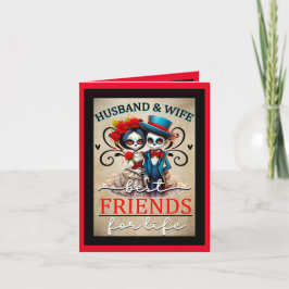 カワイカップル砂糖スカル サンキューカード