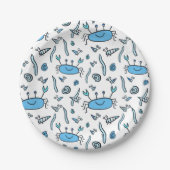 カワイカニシーアニマルズボーイハッピーバースデー紙Pl ペーパープレート (正面)