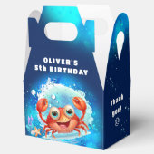 カワイカニボーイ誕生日ネイビーブループールパーティー フェイバーボックス (オープン)