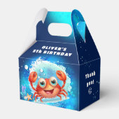 カワイカニボーイ誕生日ネイビーブループールパーティー フェイバーボックス (正面サイド)