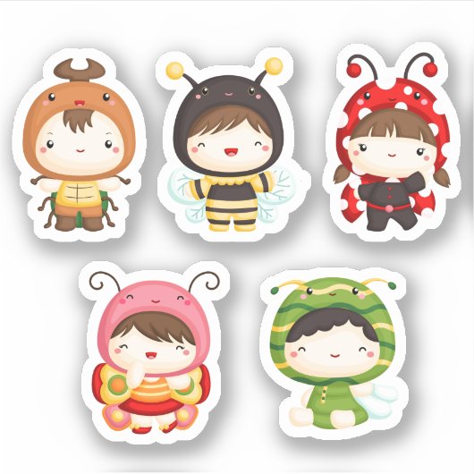 カワイカブトムシとバグキッズ シール (正面)