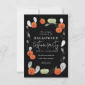 カワイカボチャと幽霊ハローウィンパーティ 招待状 (正面)