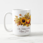 カワイカボチャパーソナライズされた秋 コーヒーマグカップ (左)