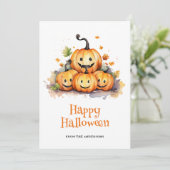 カワイカボチャ幽霊ハッピーハローウィンカード シーズンカード (スタンド正面)