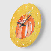 カワイカボチャ野菜秋秋 ラージ壁時計 (傾斜)