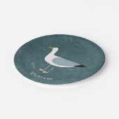 カワイカモメパーソナライズされた航海の ペーパープレート (アングル)