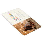 カワイカラフルトタイポグラフィハッピーオーリーズフォトホ マグネット (右側)